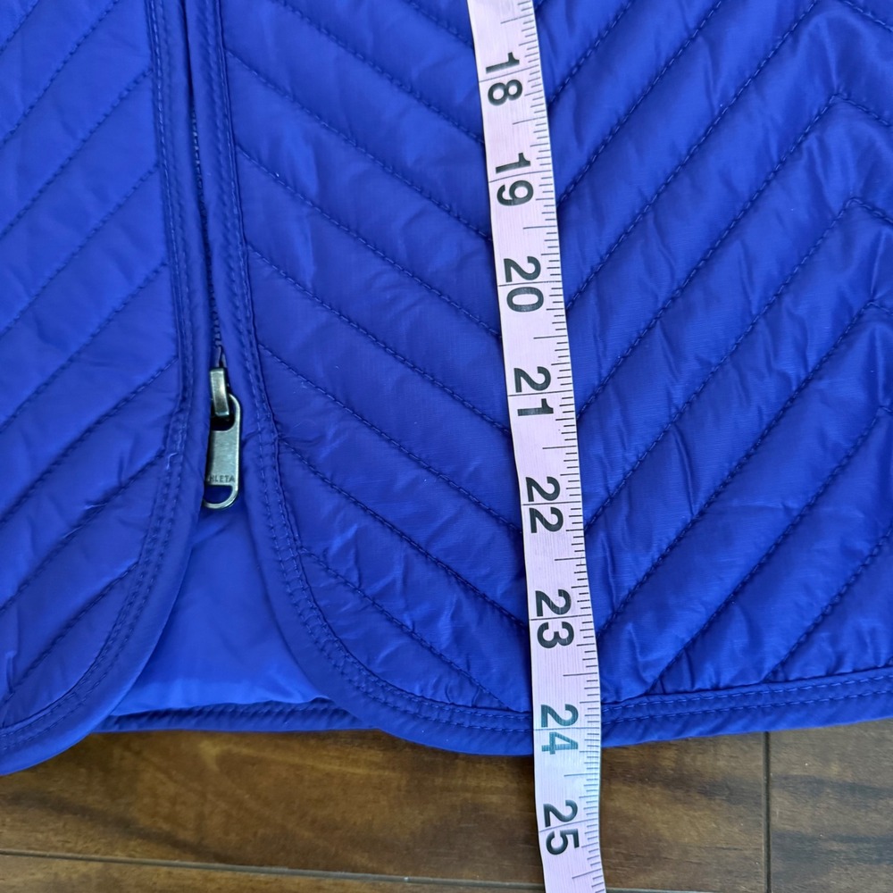 Athleta Apres Ski Skirt Quilted Chevron Puffer Full Zip Pockets Size 6 Purple - Picture 12 of 12
